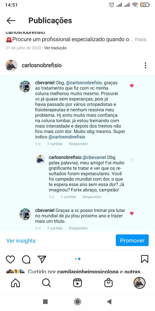 Relato paciente