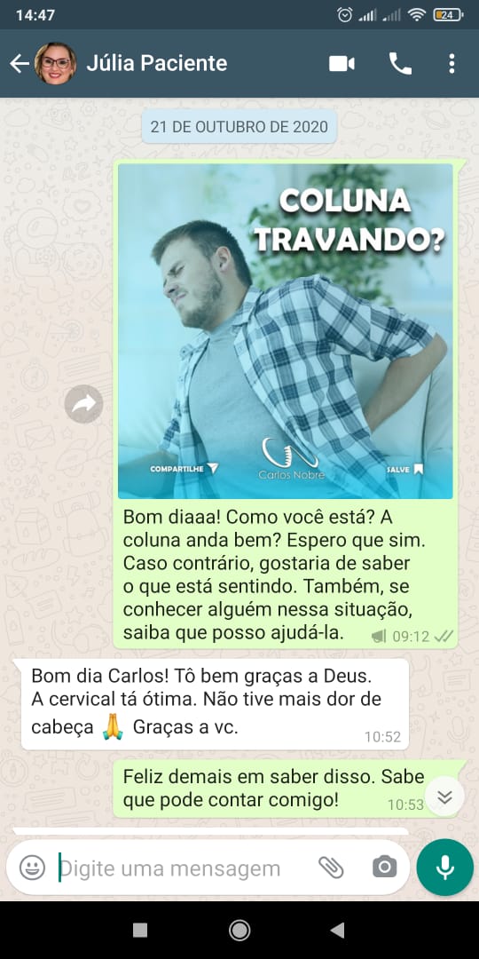 Relato paciente