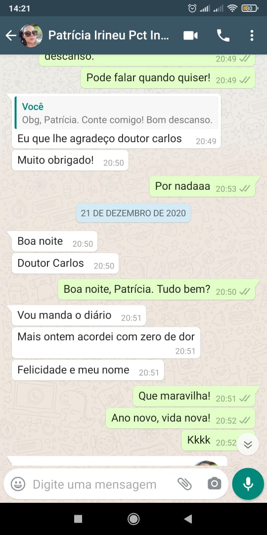 Relato paciente