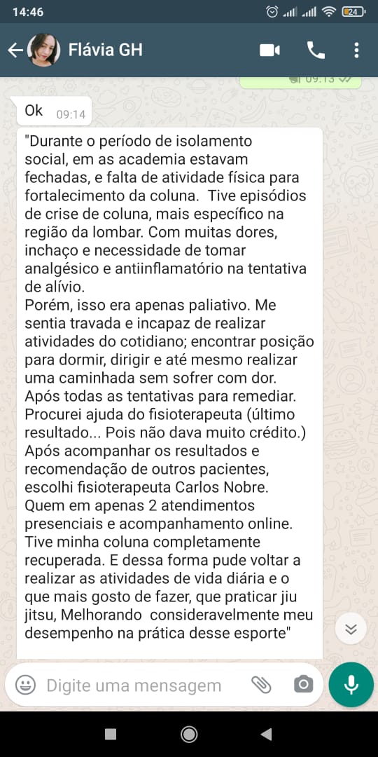 Relato paciente